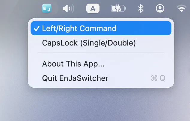 EnJaSwitcher 迷わない — 左⌘ = 英数 / 右⌘ = かな。 CapsLock 1回 = 英数 / 2回 = かな。